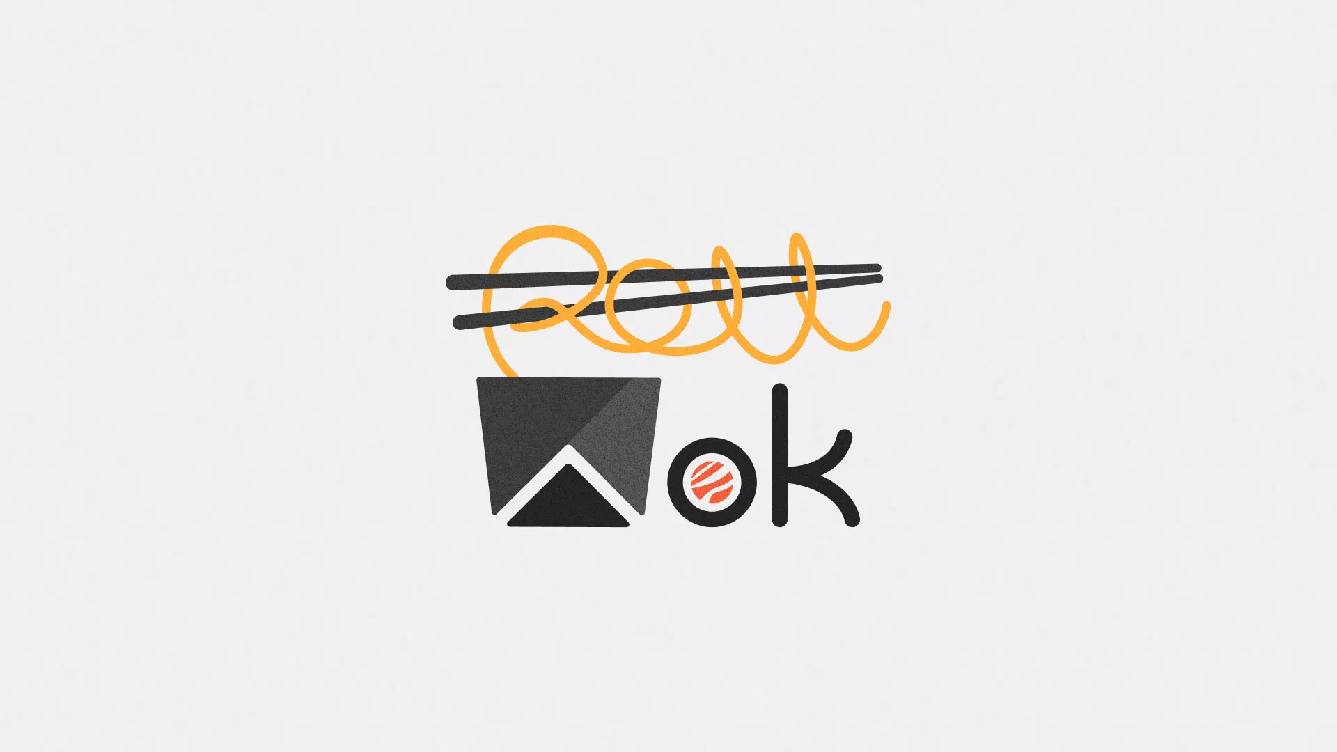 Разработка логотипа суши-бара «Roll Wok Club» в Ачинске
