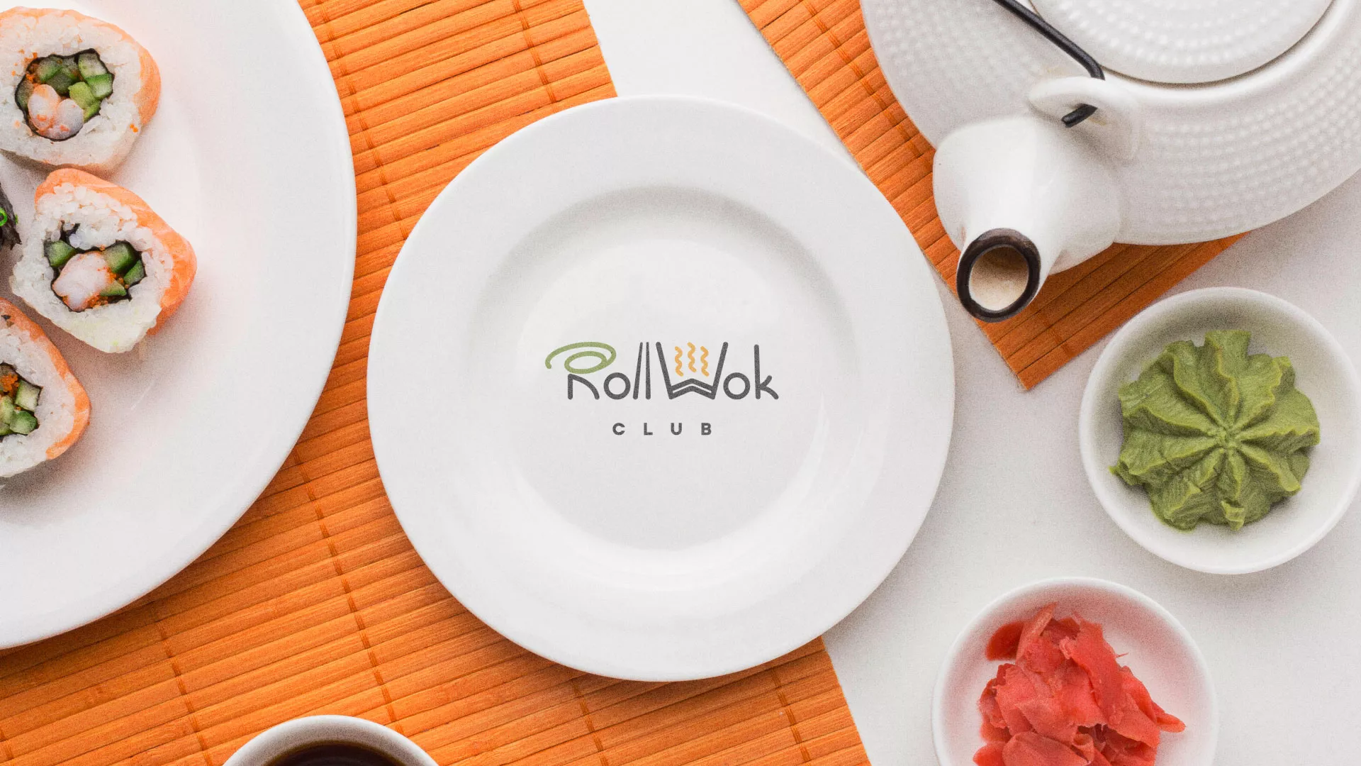 Разработка логотипа и фирменного стиля в Ачинске для суши-бара «Roll Wok Club» Разработка логотипа и фирменного стиля в Ачинске для суши-бара «Roll Wok Club»